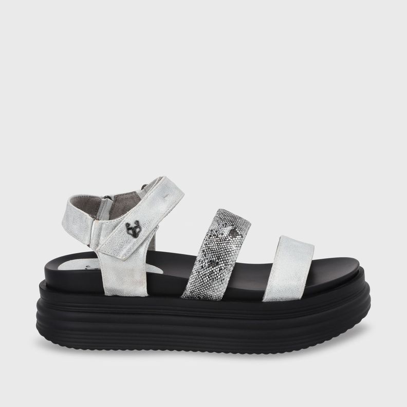 Sandalia Plataforma Plateada Mujer 15711 Gotta-0