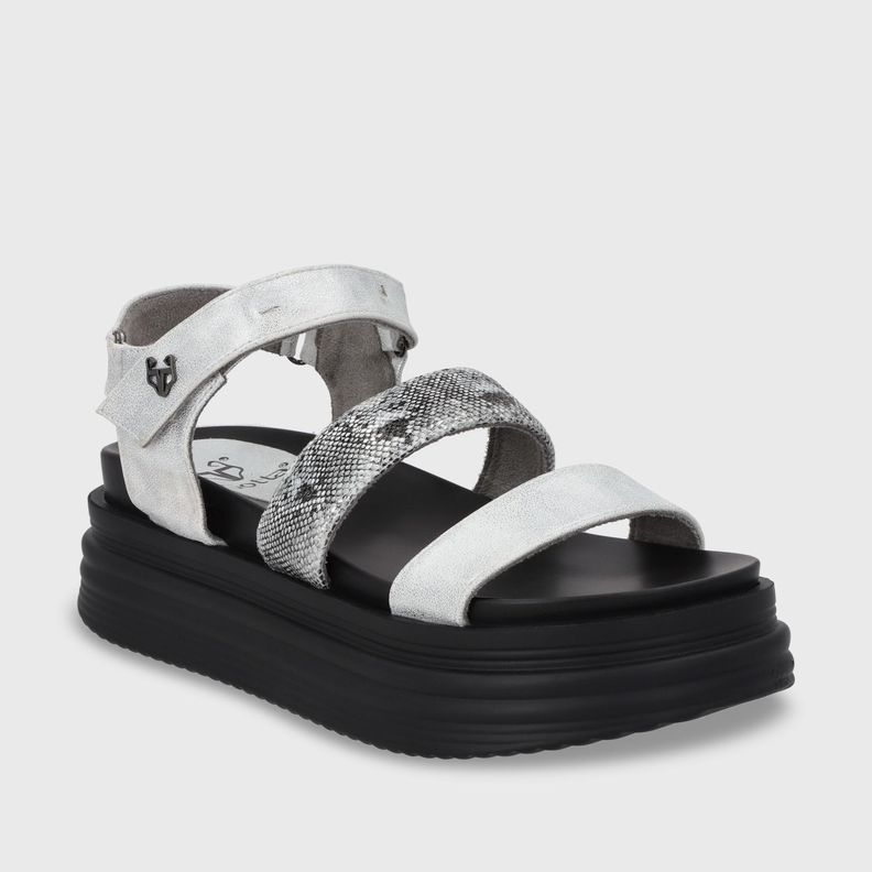 Sandalia Plataforma Plateada Mujer 15711 Gotta-1