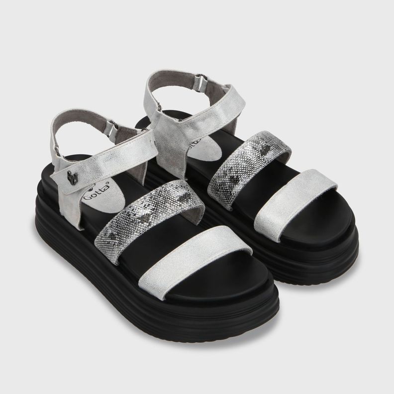 Sandalia Plataforma Plateada Mujer 15711 Gotta-2