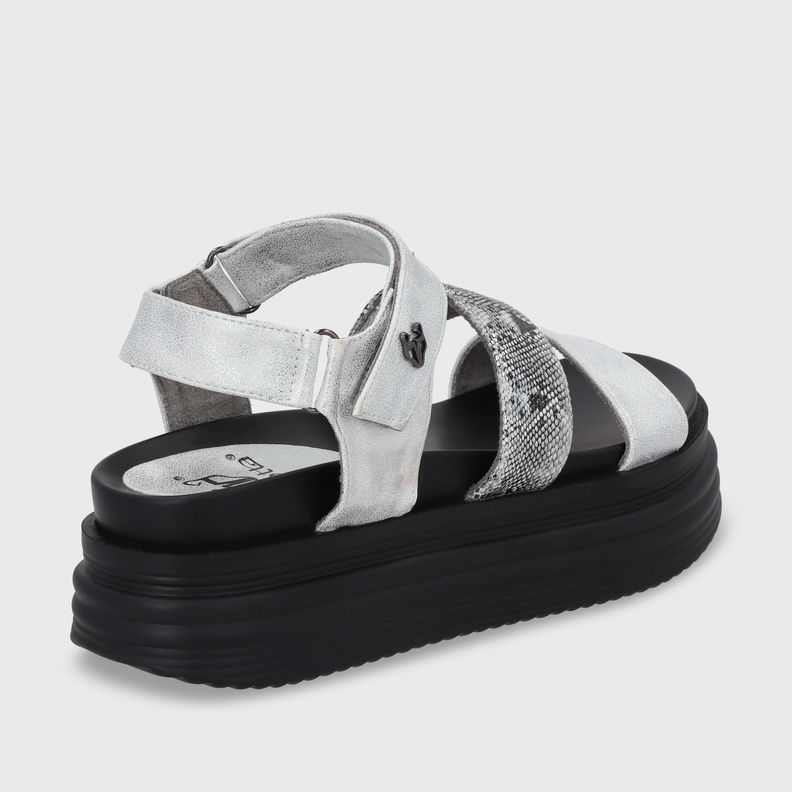 Sandalia Plataforma Plateada Mujer 15711 Gotta-4