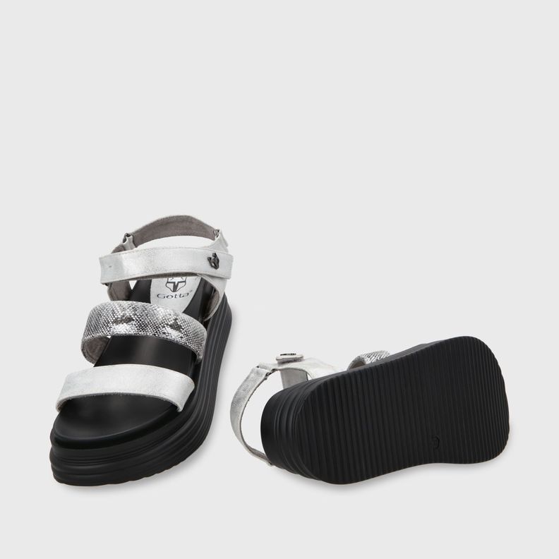 Sandalia Plataforma Plateada Mujer 15711 Gotta-6