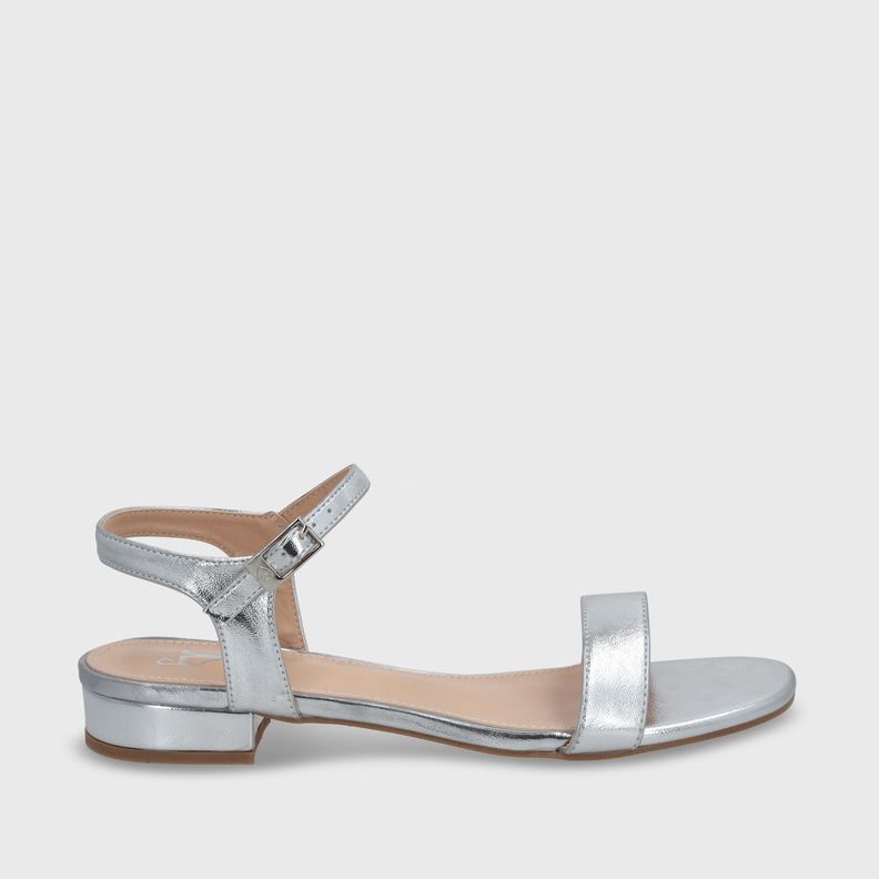 Sandalia Plana Plateada Mujer 55201 Gotta-0