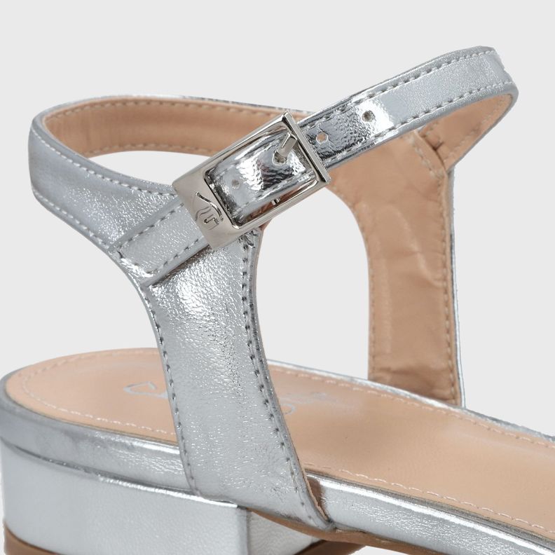 Sandalia Plana Plateada Mujer 55201 Gotta-5
