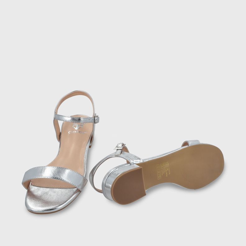 Sandalia Plana Plateada Mujer 55201 Gotta-6