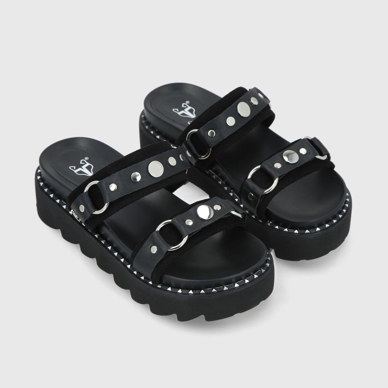 Sandalia Negra Mujer 1573B Gotta-2