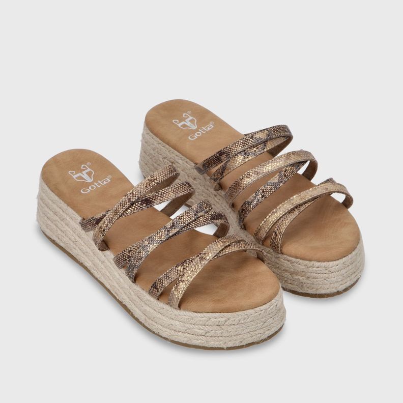 Sandalia Plataforma Oro Mujer 55972 Gotta-2