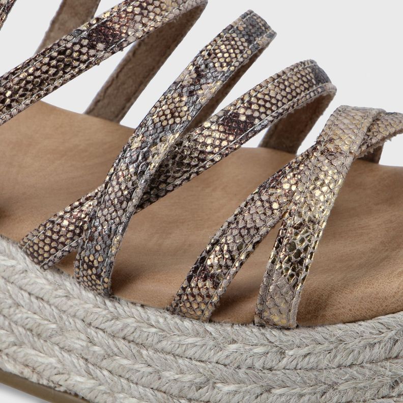 Sandalia Plataforma Oro Mujer 55972 Gotta-5