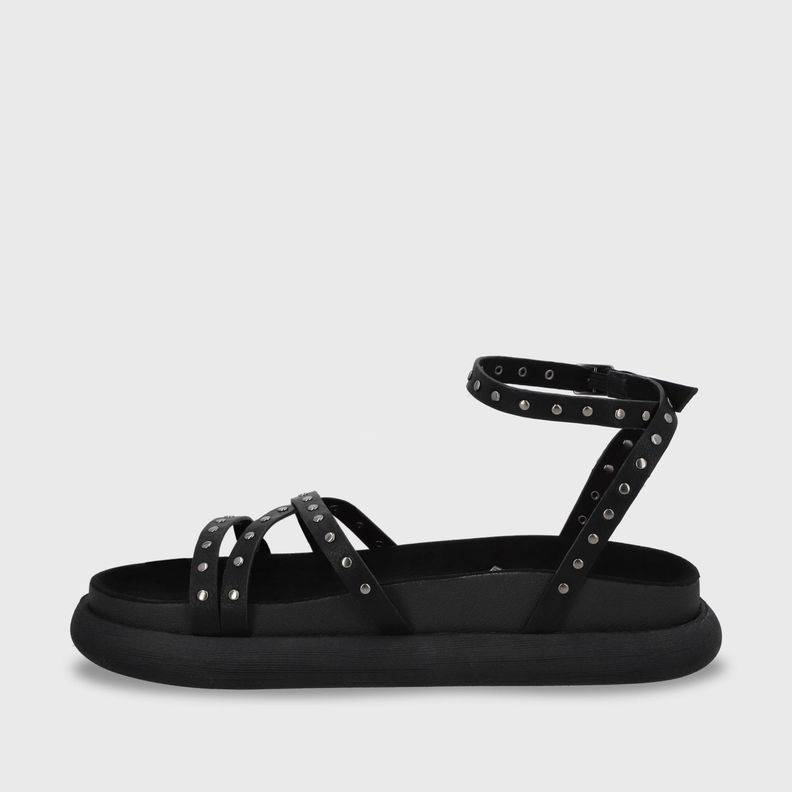 Sandalia Plano Negro Mujer 53703 Gotta-3
