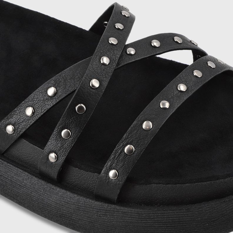 Sandalia Plano Negro Mujer 53703 Gotta-5