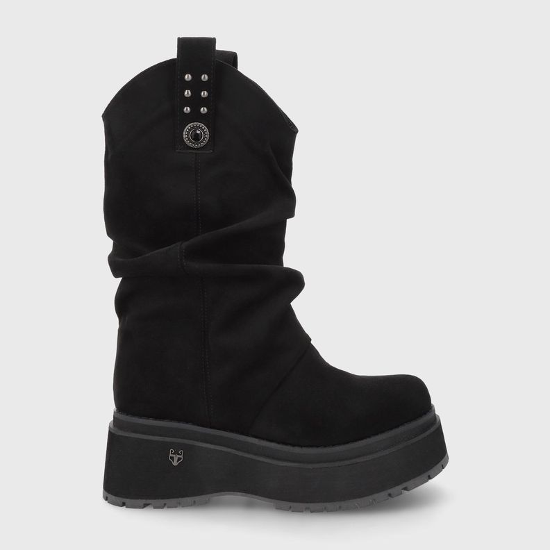 Bota Plataforma Negra Mujer 1509C Gotta-0