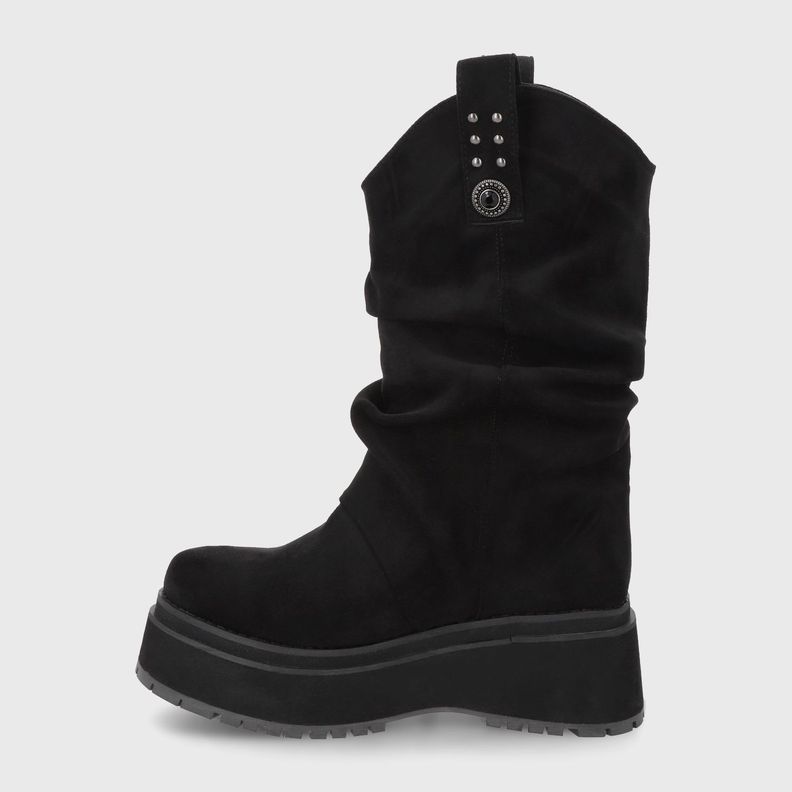 Bota Plataforma Negra Mujer 1509C Gotta-3