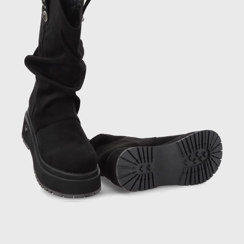 Bota Plataforma Negra Mujer 1509C Gotta-6