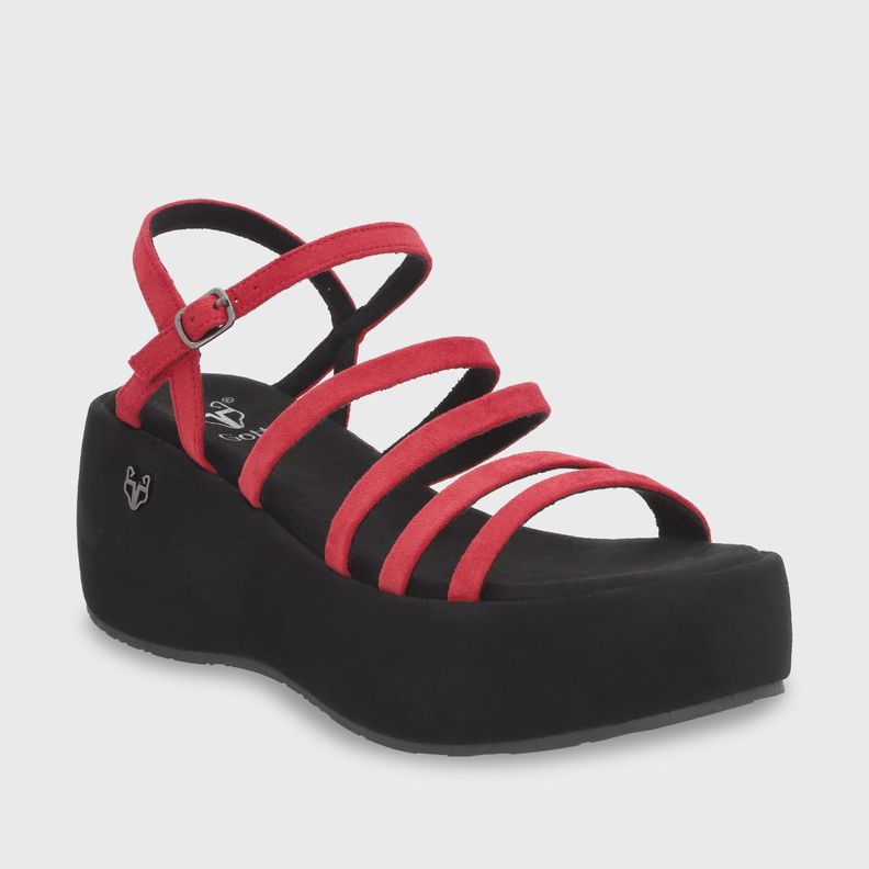 Sandalia Plataforma Mujer Roja 45822 Gotta-1