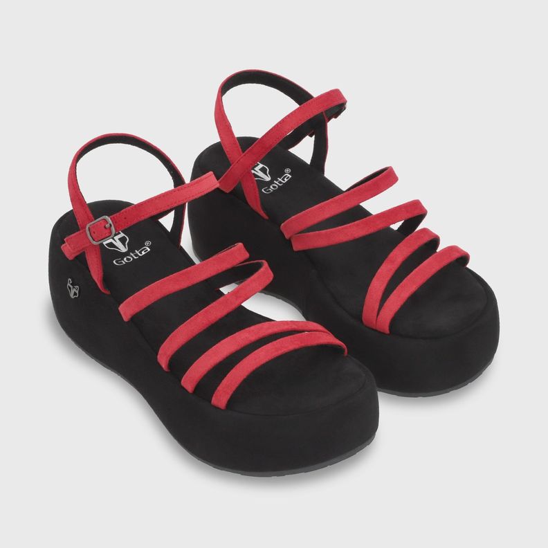 Sandalia Plataforma Mujer Roja 45822 Gotta-2