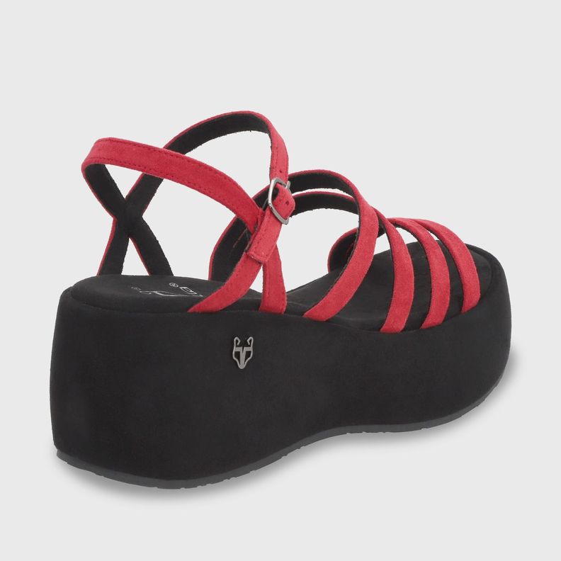 Sandalia Plataforma Mujer Roja 45822 Gotta-4
