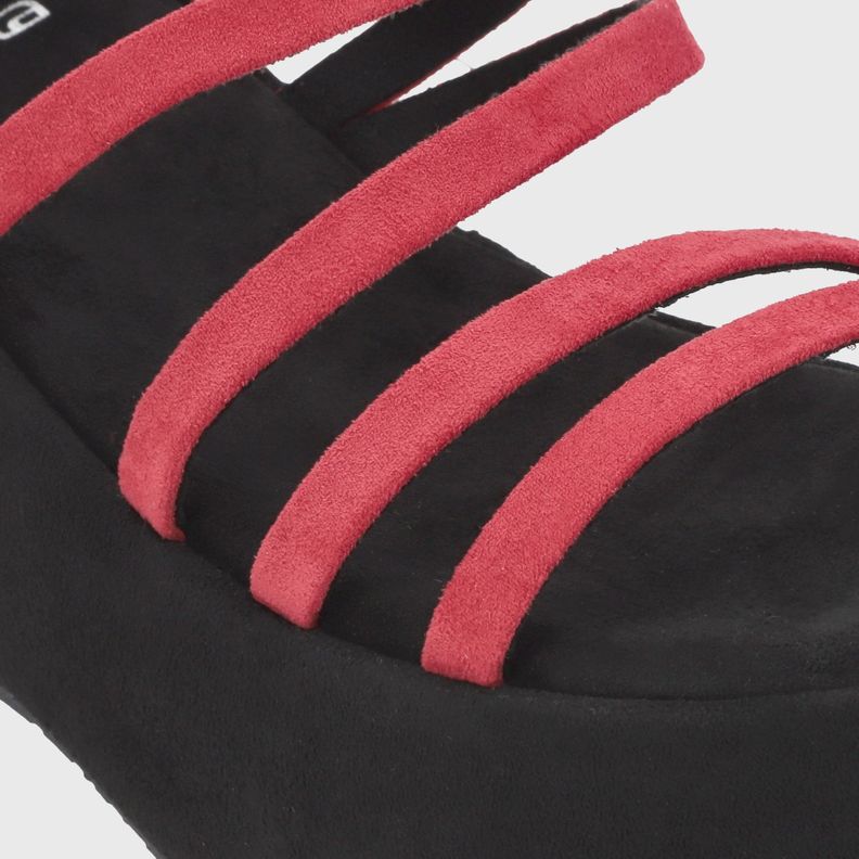 Sandalia Plataforma Mujer Roja 45822 Gotta-5
