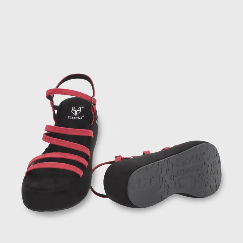 Sandalia Plataforma Mujer Roja 45822 Gotta-6