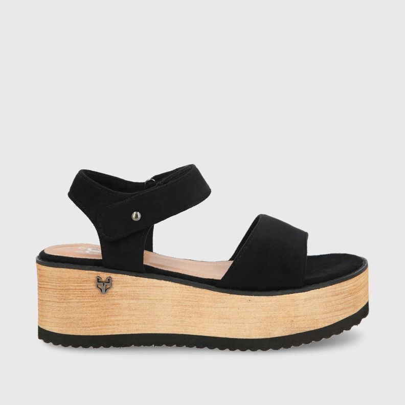 Sandalia Negra Mujer 15616 Gotta-0