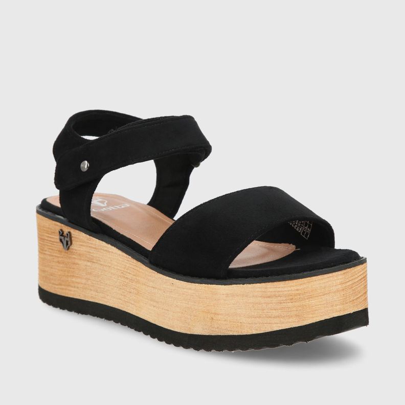 Sandalia Negra Mujer 15616 Gotta-1