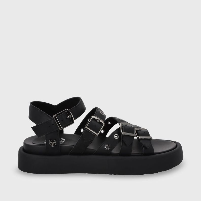 Sandalia Plana Negra Mujer 55950 Gotta-0