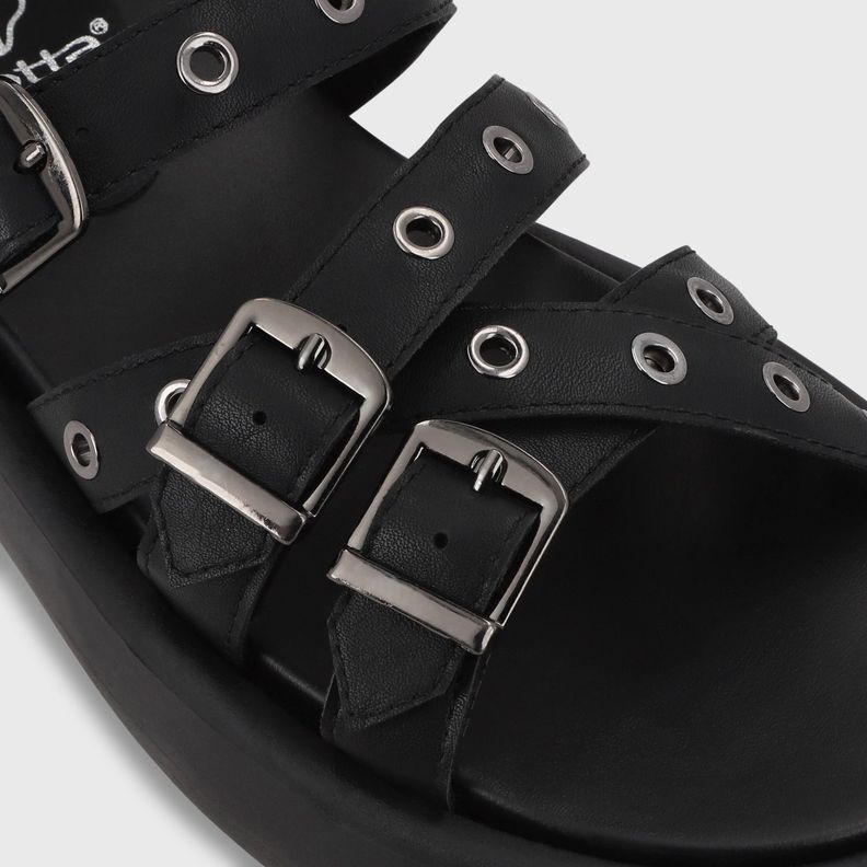 Sandalia Plana Negra Mujer 55950 Gotta-5