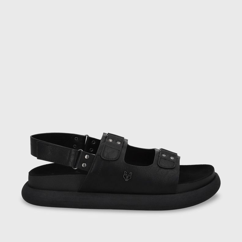 Sandalia Plano Negro Mujer 53701 Gotta-0