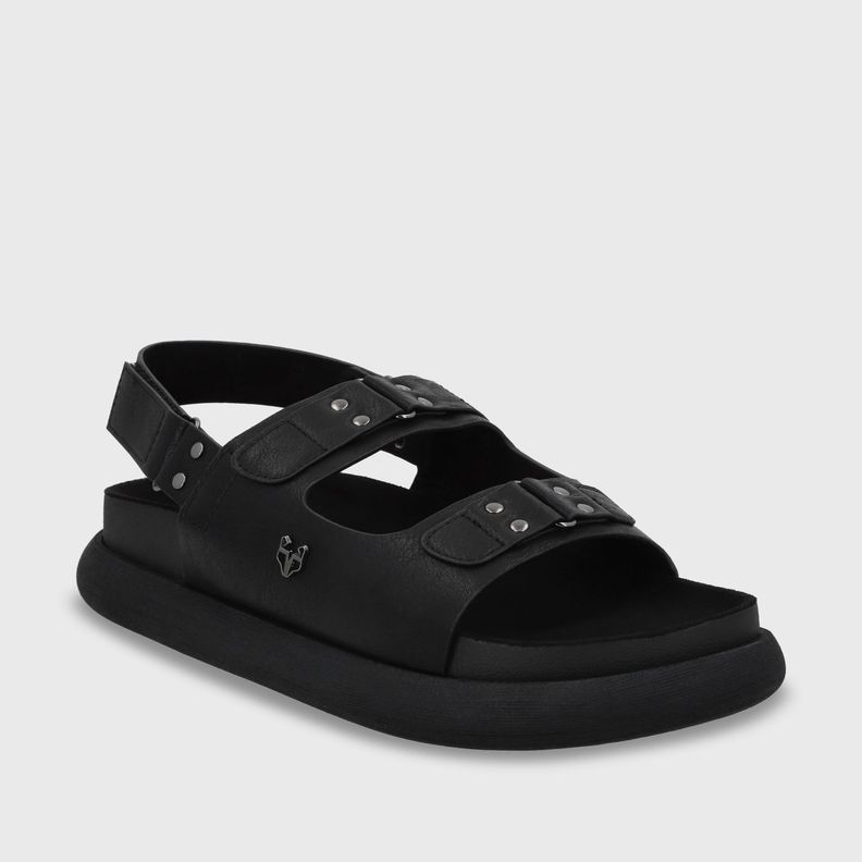 Sandalia Plano Negro Mujer 53701 Gotta-1