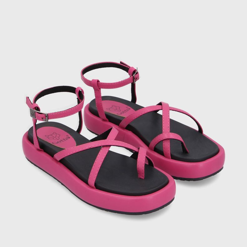 Sandalia Plana Fucsia Mujer 35210 Gotta-2