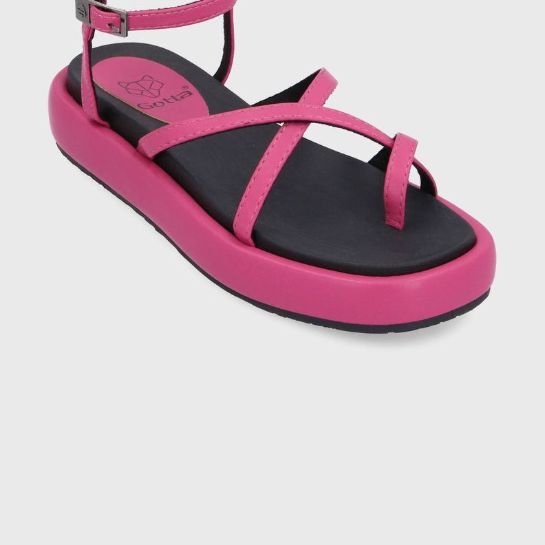 Sandalia Plana Fucsia Mujer 35210 Gotta-5