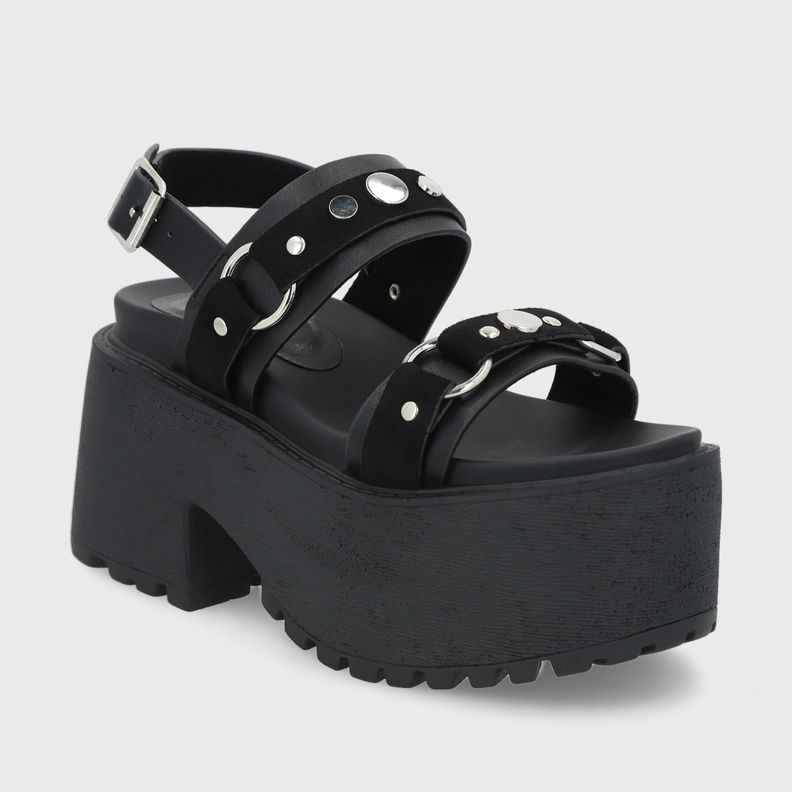 Sandalia Negra Mujer 1567B Gotta-1