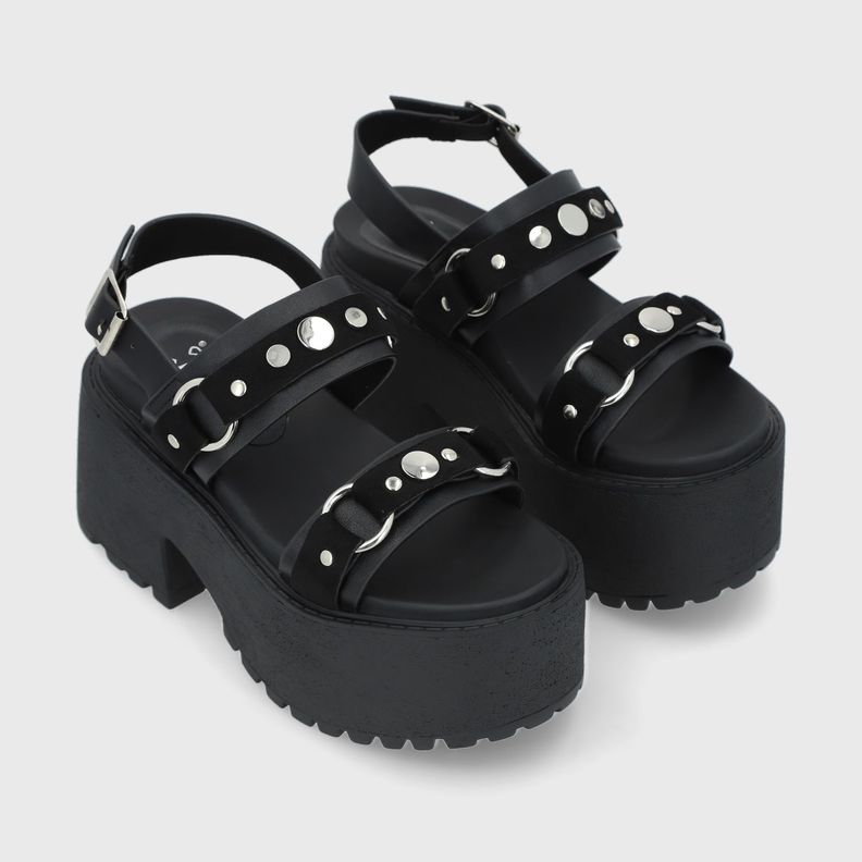 Sandalia Negra Mujer 1567B Gotta-2
