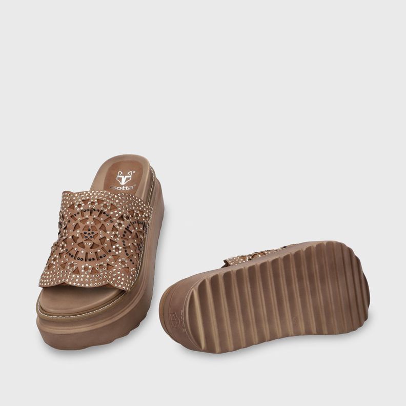 Sandalia Plataforma Café Mujer 25230 Gotta-6
