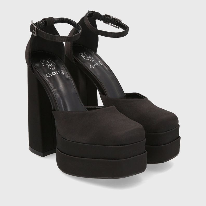 Sandalia Plataforma Negra Mujer 25910 Gotta-2