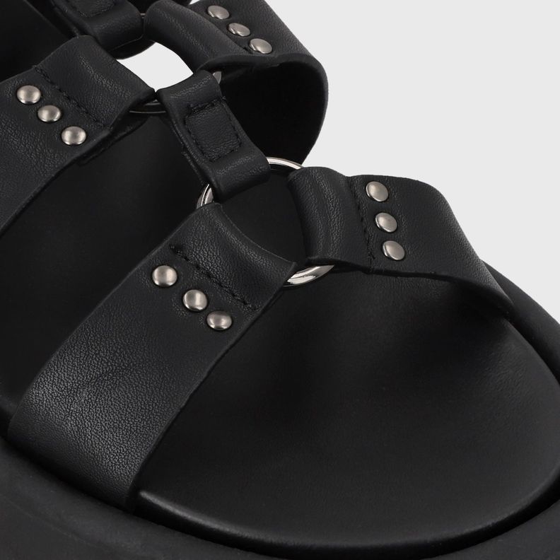 Sandalia Plana Negra Mujer 55952 Gotta-6