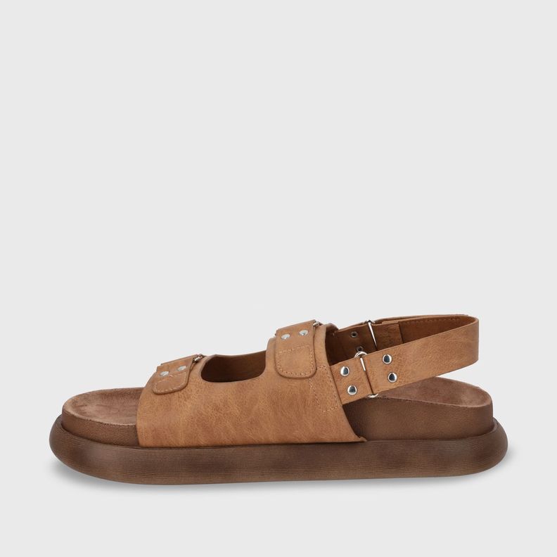 Sandalia Plano Beige Mujer 53701 Gotta-2