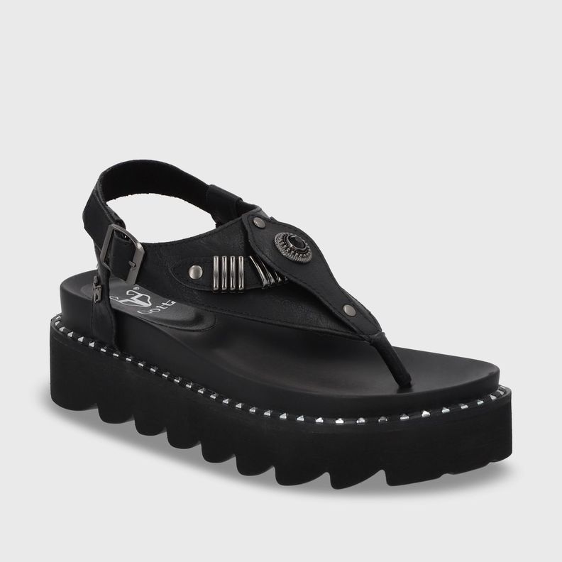 Sandalia Plana Negra Mujer 1573F Gotta-1