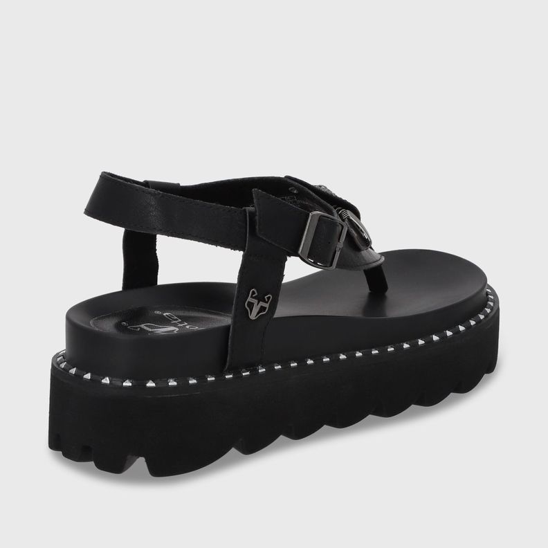 Sandalia Plana Negra Mujer 1573F Gotta-4
