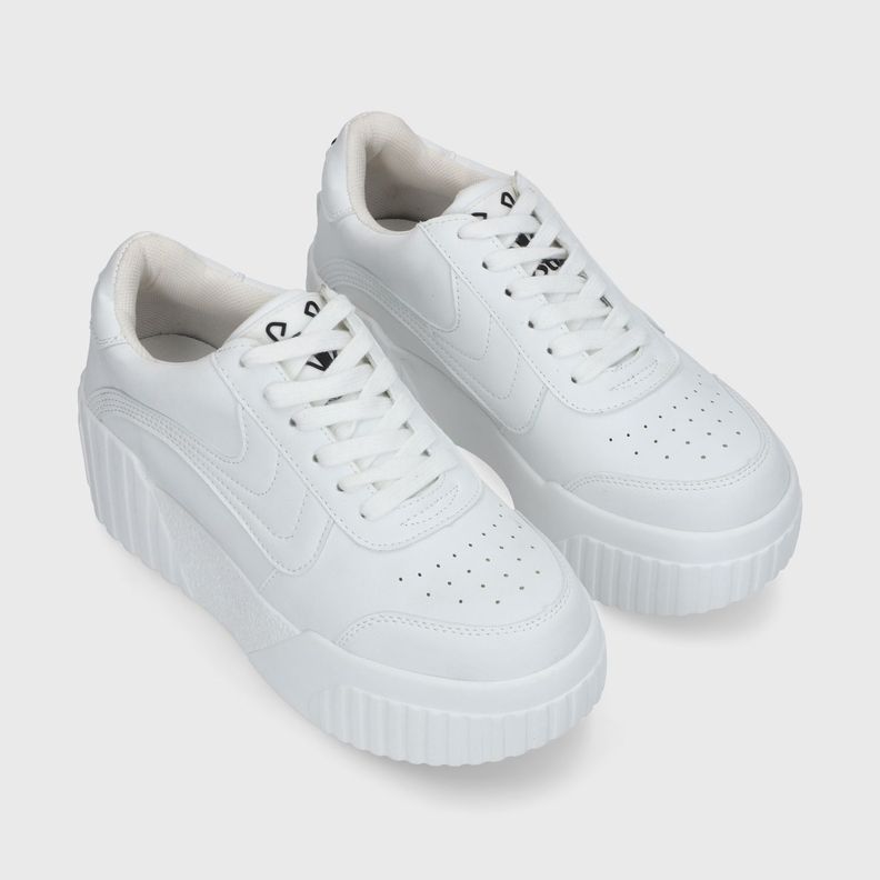 Zapatilla Blanca Cuero Mujer 13142 Gotta-2