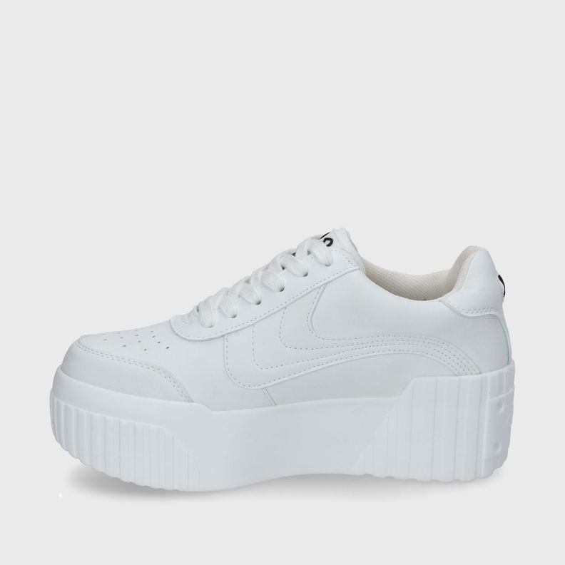 Zapatilla Blanca Cuero Mujer 13142 Gotta-3