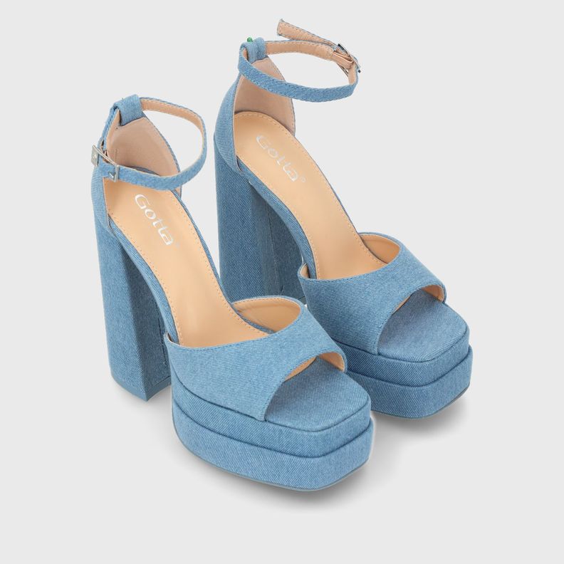 Sandalia Plataforma Denim  Mujer 25911 Gotta-2