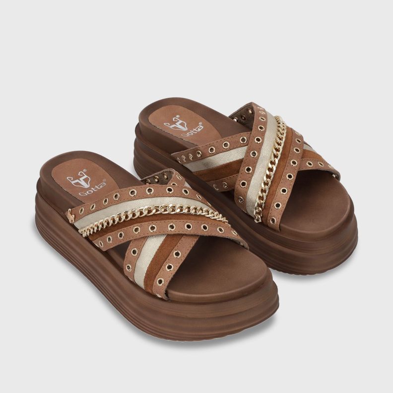 Sandalia Plataforma Beige Mujer 1571B Gotta-3