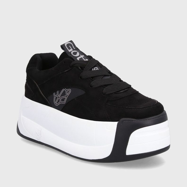 Zapatilla Plataforma Negra Mujer C7325 Gotta-1
