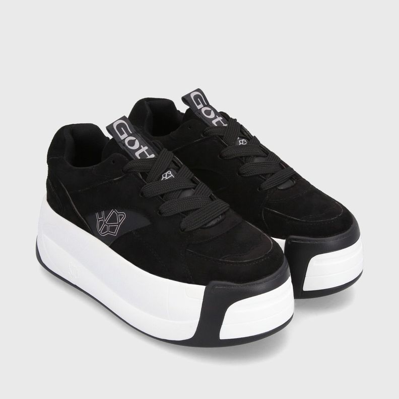 Zapatilla Plataforma Negra Mujer C7325 Gotta-2