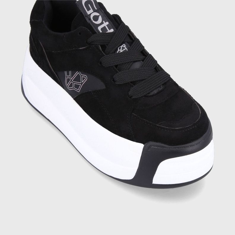 Zapatilla Plataforma Negra Mujer C7325 Gotta-5