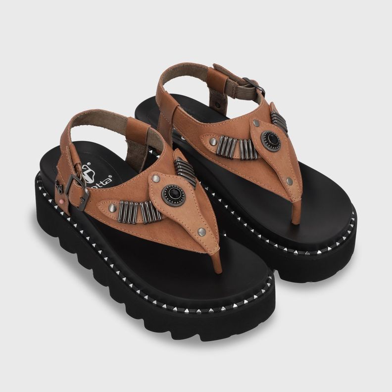 Sandalia Plataforma Café Mujer 1576F Gotta-4