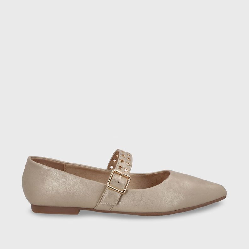 Ballerina Plano Oro Mujer 54011 Gotta-0
