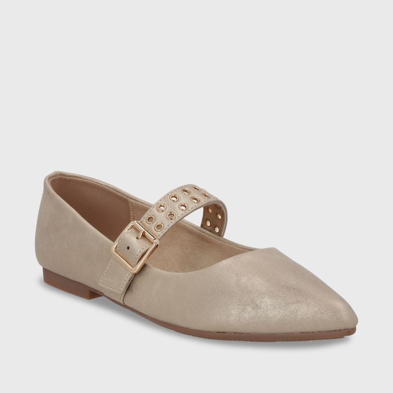 Ballerina Plano Oro Mujer 54011 Gotta-1