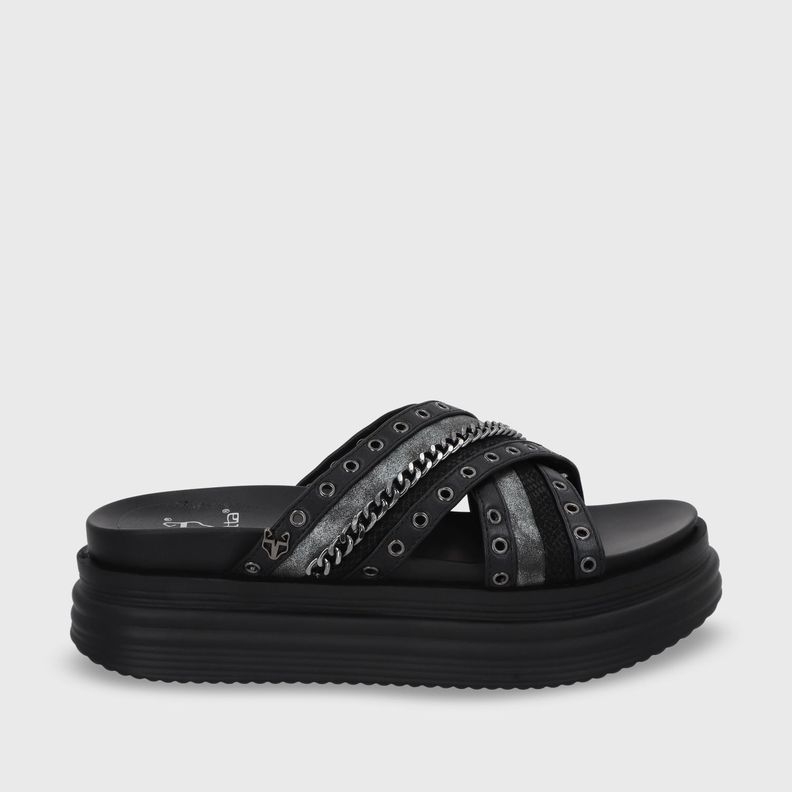 Sandalia Plataforma Negro Mujer 1571B Gotta-0