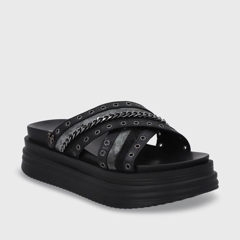 Sandalia Plataforma Negro Mujer 1571B Gotta-1