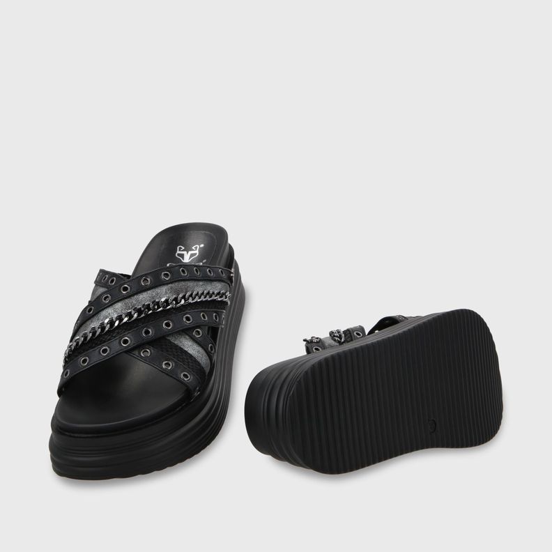 Sandalia Plataforma Negro Mujer 1571B Gotta-6